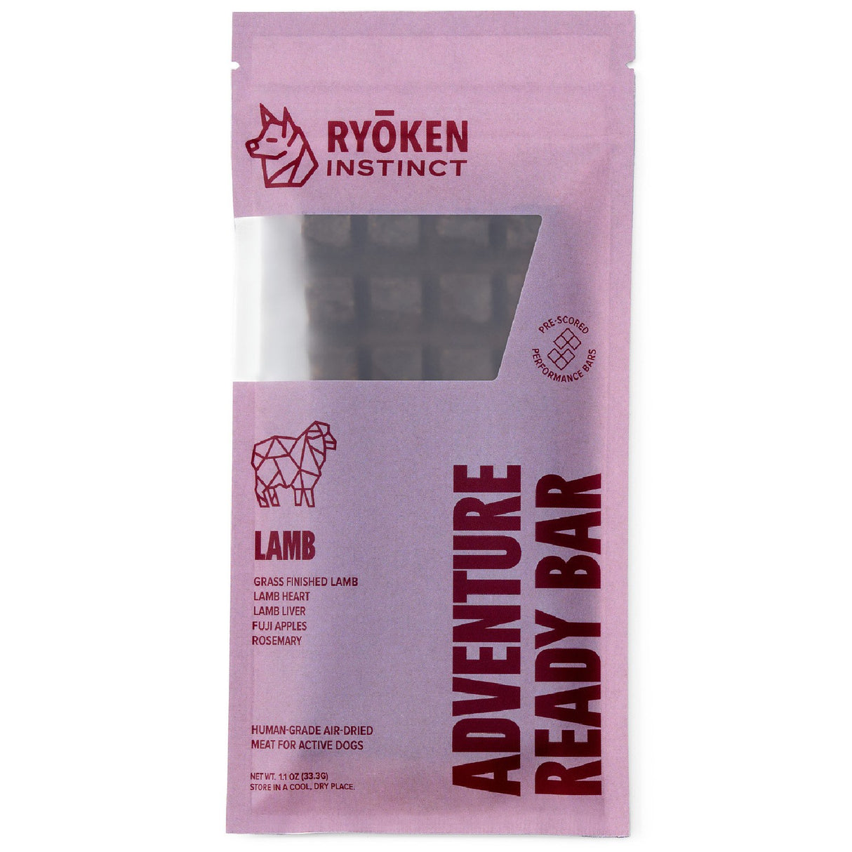 Ryōken Instinct All-Natural Lamb Protein Bar Dog Treats