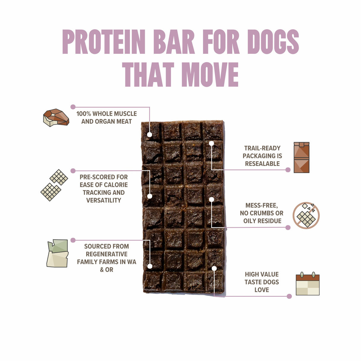 Ryōken Instinct All-Natural Lamb Protein Bar Dog Treats