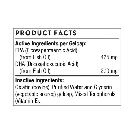Thorne Vet Super EPA Fish Oil Pills For Dogs Product Facts