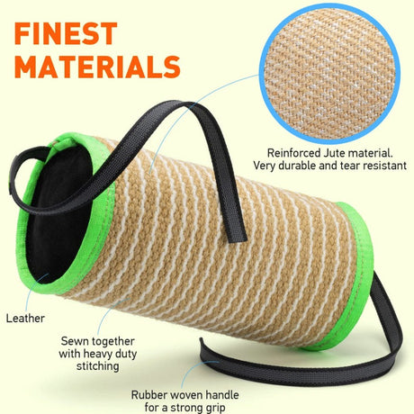 viper-k9-dog-jute-cylinder-bite-roll-infographic