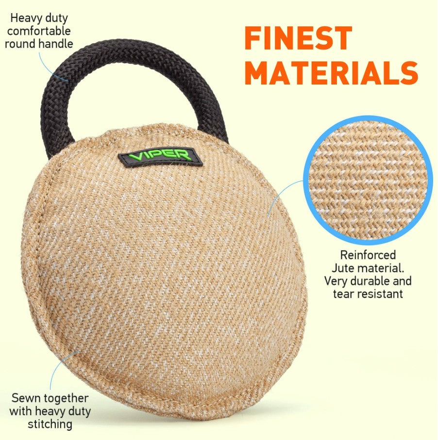 viper-k9-jute-round-bite-pillow-dog-training-tug-toy-infographic