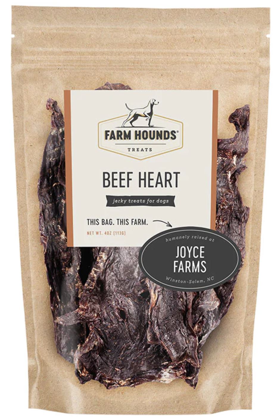 Farm Hounds All-Natural Beef Heart Dog Treats, bag Canine