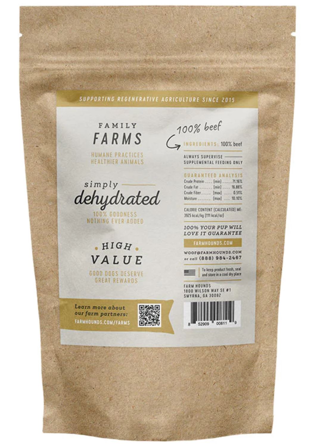 Farm Hounds All Natural Beef Jerky Dog Treats