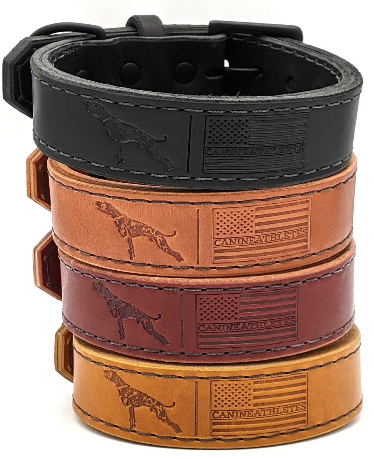 Canine Athletes Leather Agitation Collar