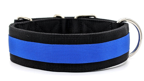 Canine Athletes 2" Heavy Duty Durable Pro-HD Working Dog Collar Black Blue Back