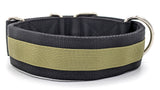Canine Athletes 2" Pro- HD 2" Heavy Duty Working Dog Collar Black Green Back