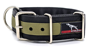 Canine Athletes Pro- HD 2" Dog Heavy Duty Working Collar Black Green