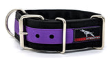 Canine Athletes Pro- HD 2" Heavy Duty Working Dog Collar Black Purple