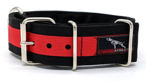 Canine Athletes 2" Pro- HD Heavy Duty Working Dog Collar Black Red