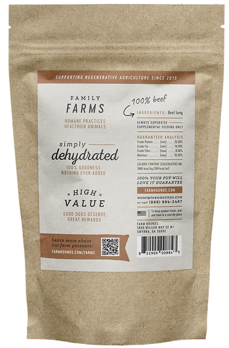 Farm Hounds Beef Lung Dog Treats